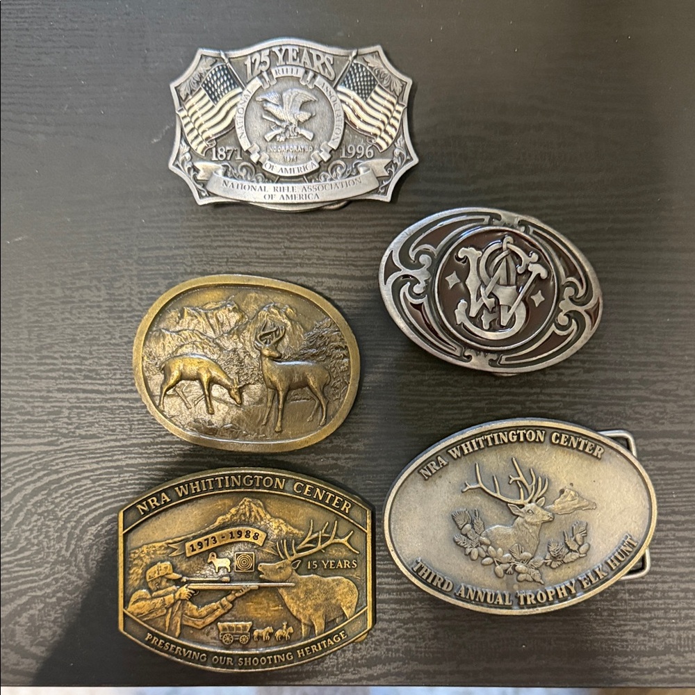 Assorted Metal Belt Buckles - Mixed Silver & Brass Tones